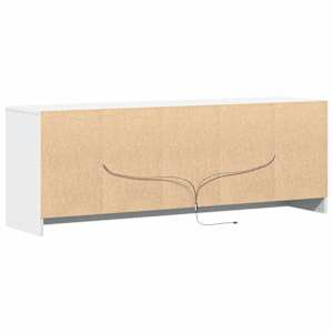 TV skříňka s LED bílá 139,5 x 34 x 50 cm kompozitní dřevo - obrázek 8