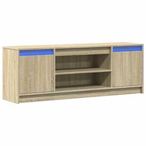 TV skříňka s LED dub sonoma 139,5 x 34 x 50 cm kompozitní dřevo - obrázek 3