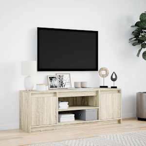 TV skříňka s LED dub sonoma 139,5 x 34 x 50 cm kompozitní dřevo - obrázek 4