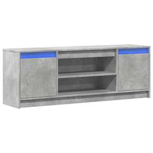 TV skříňka s LED betonově šedá 139,5x34x50 cm kompozitní dřevo - obrázek 3