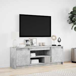 TV skříňka s LED betonově šedá 139,5x34x50 cm kompozitní dřevo - obrázek 4
