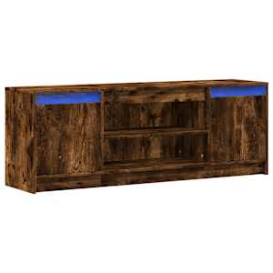 TV skříňka s LED kouřový dub 139,5x34x50 cm kompozitní dřevo - obrázek 3