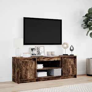 TV skříňka s LED kouřový dub 139,5x34x50 cm kompozitní dřevo - obrázek 4