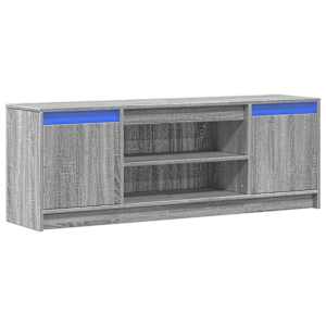 TV skříňka s LED šedá sonoma 139,5x34x50 cm kompozitní dřevo - obrázek 3