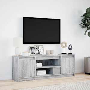 TV skříňka s LED šedá sonoma 139,5x34x50 cm kompozitní dřevo - obrázek 4