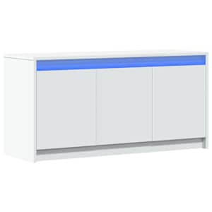 TV skříňka s LED bílá 100 x 34 x 50 cm kompozitní dřevo - obrázek 3
