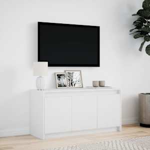 TV skříňka s LED bílá 100 x 34 x 50 cm kompozitní dřevo - obrázek 4