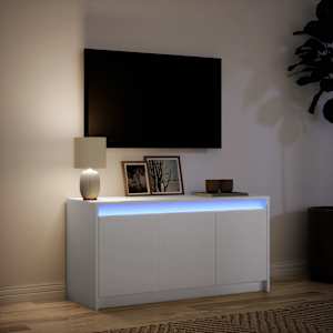 TV skříňka s LED bílá 100 x 34 x 50 cm kompozitní dřevo - obrázek 5