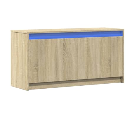 vidaXL TV-Schrank mit LED-Beleuchtung Sonoma-Eiche 100x34x50 cm