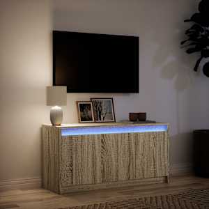 TV skříňka s LED dub sonoma 100 x 34 x 50 cm kompozitní dřevo - obrázek 5