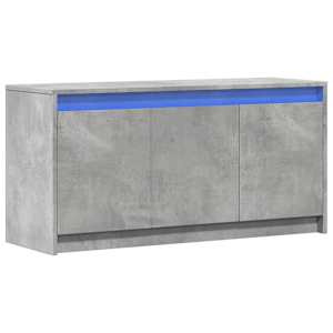 TV skříňka s LED betonově šedá 100x34x50 cm kompozitní dřevo - obrázek 3