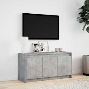 TV skříňka s LED betonově šedá 100x34x50 cm kompozitní dřevo - obrázek 4