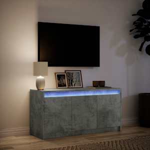 TV skříňka s LED betonově šedá 100x34x50 cm kompozitní dřevo - obrázek 5