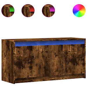 TV skříňka s LED kouřový dub 100 x 34 x 50 cm kompozitní dřevo - obrázek 2