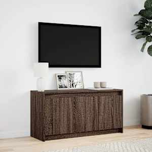 TV skříňka s LED hnědý dub 100 x 34 x 50 cm kompozitní dřevo - obrázek 4