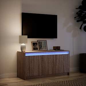 TV skříňka s LED hnědý dub 100 x 34 x 50 cm kompozitní dřevo - obrázek 5