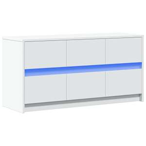 TV skříňka s LED bílá 100 x 34 x 50 cm kompozitní dřevo - obrázek 3