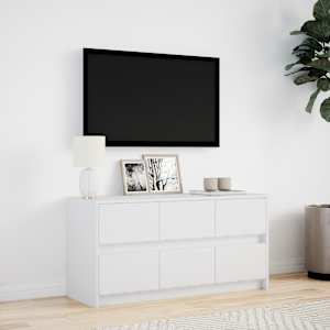 TV skříňka s LED bílá 100 x 34 x 50 cm kompozitní dřevo - obrázek 4