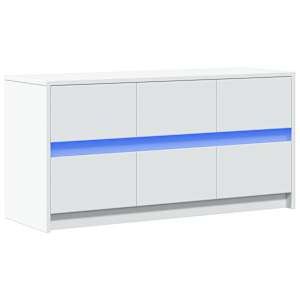 TV skříňka s LED bílá 100 x 34 x 50 cm kompozitní dřevo - obrázek 10