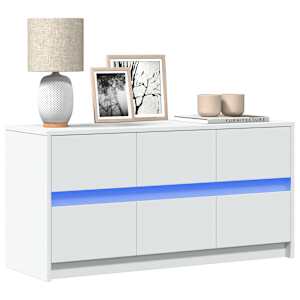 TV skříňka s LED bílá 100 x 34 x 50 cm kompozitní dřevo - obrázek 1