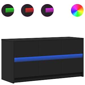 TV skříňka s LED černá 100 x 34 x 50 cm kompozitní dřevo - obrázek 2