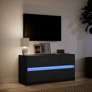 TV skříňka s LED černá 100 x 34 x 50 cm kompozitní dřevo - obrázek 5