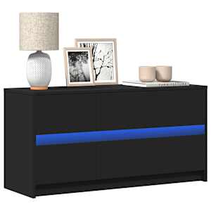 TV skříňka s LED černá 100 x 34 x 50 cm kompozitní dřevo - obrázek 1