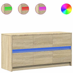 TV skříňka s LED dub sonoma 100 x 34 x 50 cm kompozitní dřevo - obrázek 2