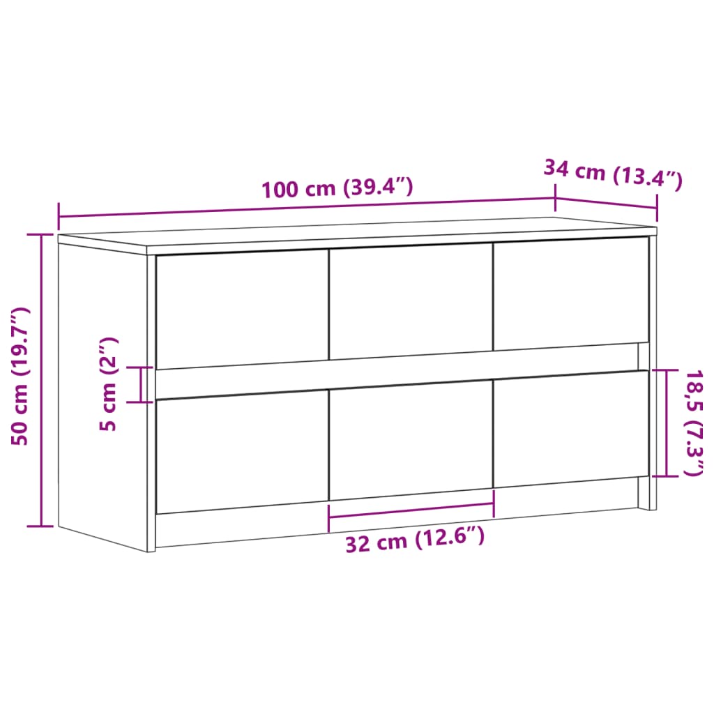 TV skříňka s LED dub sonoma 100 x 34 x 50 cm kompozitní dřevo - obrázek 14