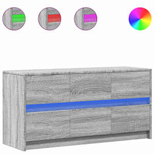 TV skříňka s LED šedá sonoma 100 x 34 x 50 cm kompozitní dřevo - obrázek 2