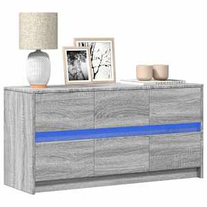TV skříňka s LED šedá sonoma 100 x 34 x 50 cm kompozitní dřevo - obrázek 1