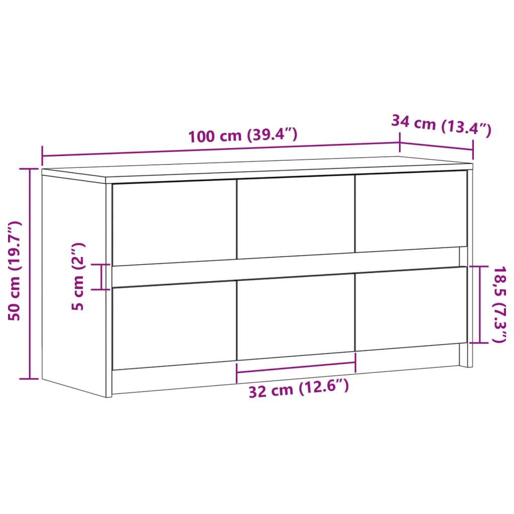 TV skříňka s LED hnědý dub 100 x 34 x 50 cm kompozitní dřevo - obrázek 14