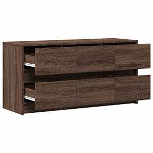 TV skříňka s LED hnědý dub 100 x 34 x 50 cm kompozitní dřevo - obrázek 9