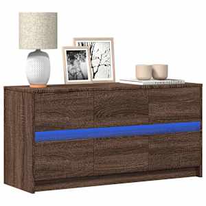 TV omarica LED rjavi hrast 100x34x50 cm inženirski les