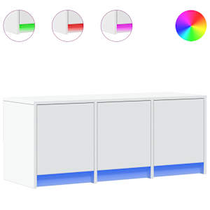 TV skříňka s LED bílá 97 x 34 x 40 cm kompozitní dřevo - obrázek 2