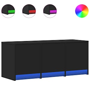 TV skříňka s LED černá 97 x 34 x 40 cm kompozitní dřevo - obrázek 2