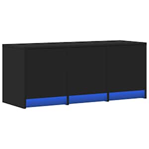 TV skříňka s LED černá 97 x 34 x 40 cm kompozitní dřevo - obrázek 3
