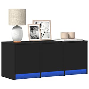 TV skříňka s LED černá 97 x 34 x 40 cm kompozitní dřevo - obrázek 1