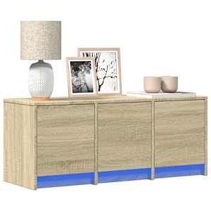 TV skříňka s LED dub sonoma 97 x 34 x 40 cm kompozitní dřevo - obrázek 1