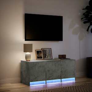 TV skříňka s LED betonově šedá 97 x 34 x 40 cm kompozitní dřevo - obrázek 5