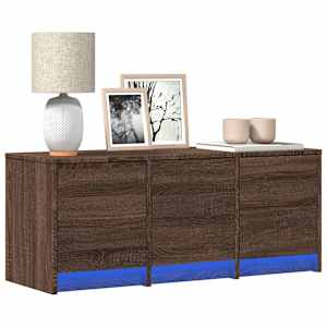 TV omarica LED rjavi hrast 97x34x40 cm inženirski les