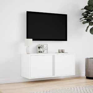 Nástěnná TV skříňka s LED osvětlením bílá 80 x 31 x 35 cm - obrázek 4