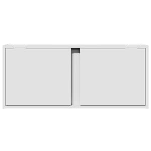 Nástěnná TV skříňka s LED osvětlením bílá 80 x 31 x 35 cm - obrázek 6