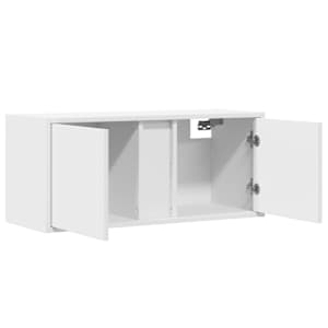 Nástěnná TV skříňka s LED osvětlením bílá 80 x 31 x 35 cm - obrázek 9