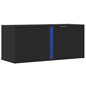 Nástěnná TV skříňka s LED osvětlením černá 80 x 31 x 35 cm - obrázek 3