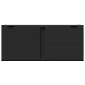 Nástěnná TV skříňka s LED osvětlením černá 80 x 31 x 35 cm - obrázek 6