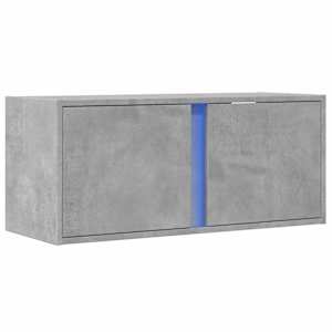 Nástěnná TV skříňka s LED osvětlením betonově šedá 80x31x35 cm - obrázek 3