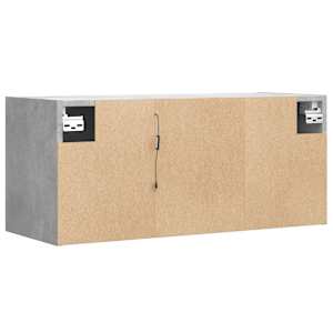 Nástěnná TV skříňka s LED osvětlením betonově šedá 80x31x35 cm - obrázek 8