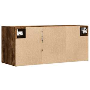 Nástěnná TV skříňka s LED osvětlením kouřový dub 80x31x35 cm - obrázek 8