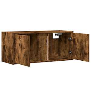 Nástěnná TV skříňka s LED osvětlením kouřový dub 80x31x35 cm - obrázek 9